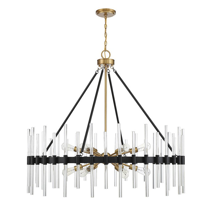 Savoy House Orion 15-Light Chandelier, Warm Brass