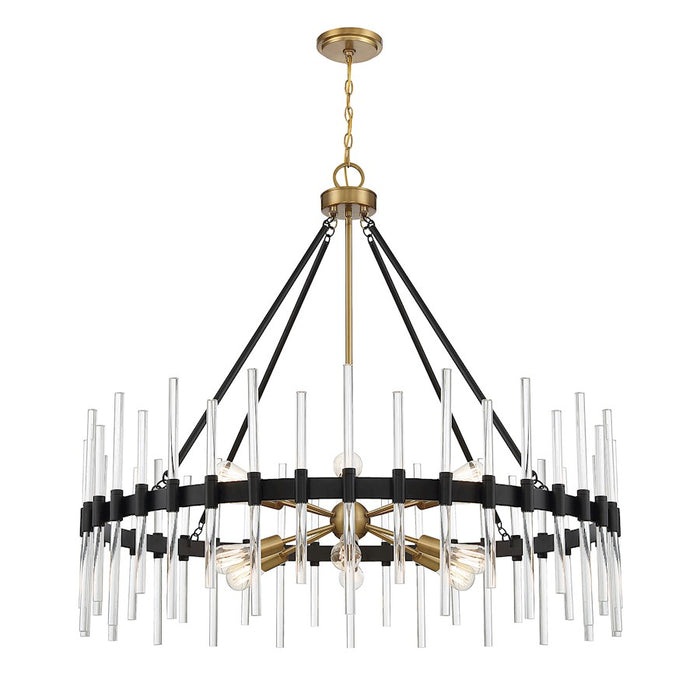 Savoy House Orion 15-Light Chandelier, Warm Brass