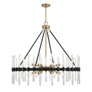 Savoy House Santiago 12Lt Chandelier, Black/Brass - 1-1934-12-143