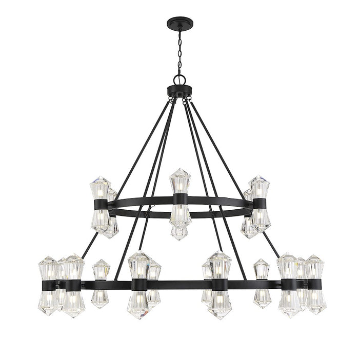 Savoy House Dryden 36-Light LED Chandelier, Matte Black - 1-1938-36-89