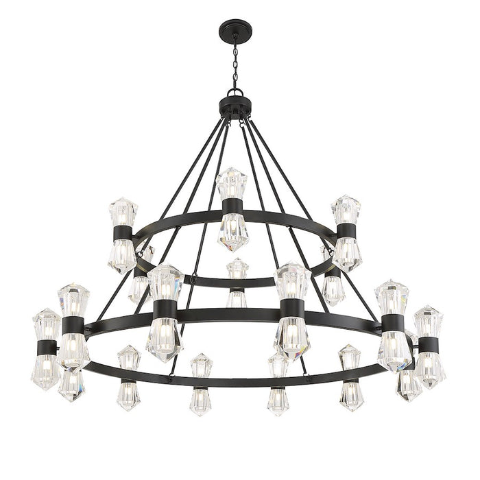 Savoy House Dryden 36-Light LED Chandelier, Matte Black