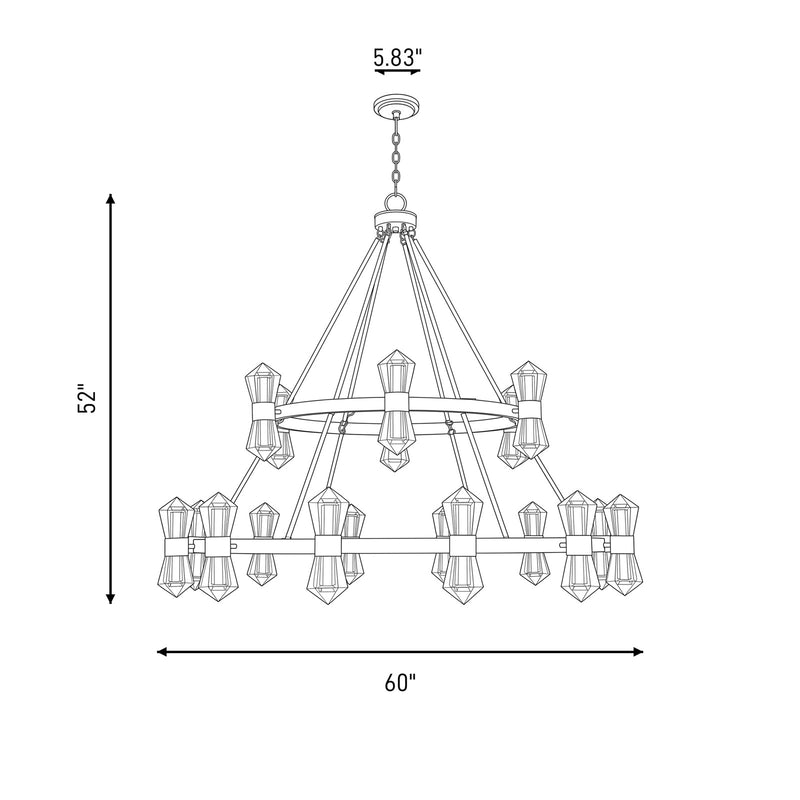 Savoy House Dryden Chandelier, Matte Black