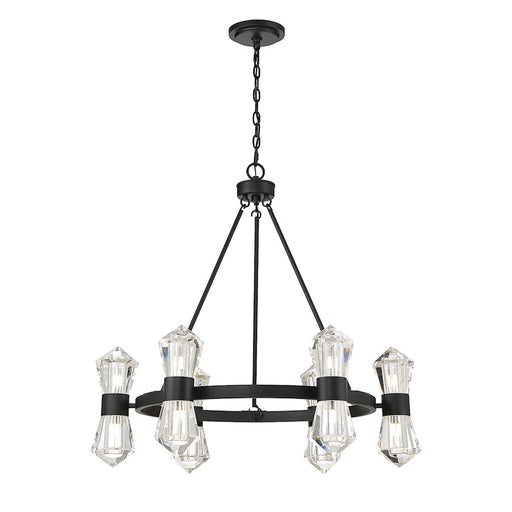 Savoy House Dryden 12-Light LED Chandelier, Matte Black