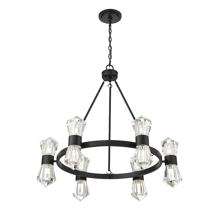 Savoy House Dryden 12-Light LED Chandelier, Matte Black