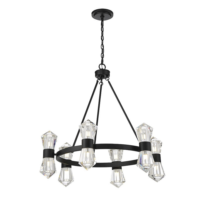 Savoy House Dryden 12-Light LED Chandelier, Matte Black