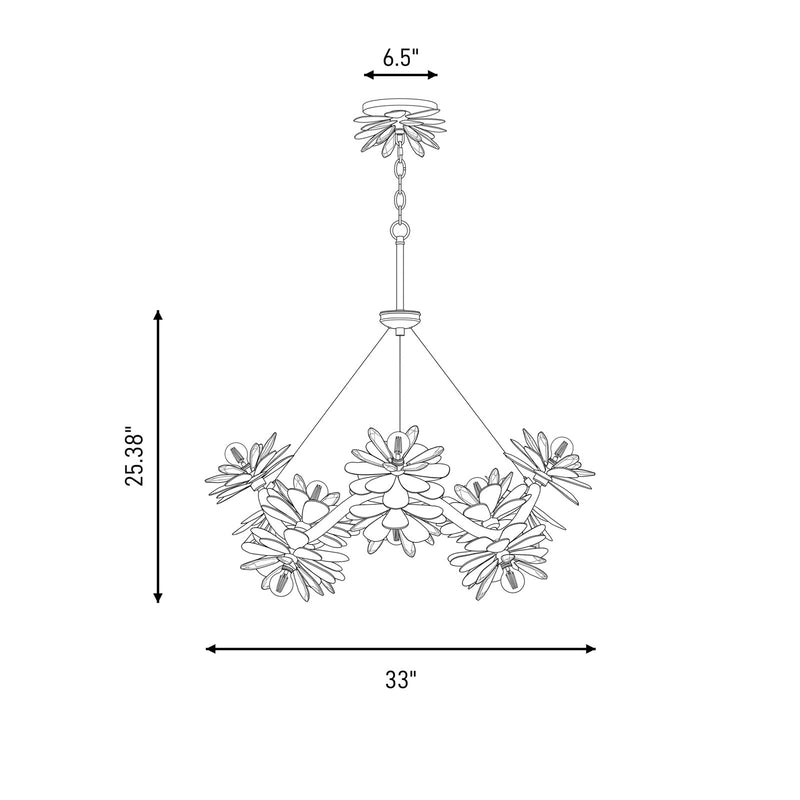 Savoy House Giselle Chandelier, Delphine