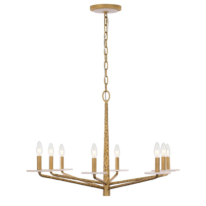 Savoy House Judi 8 Lt Chandelier, Distressed Gold