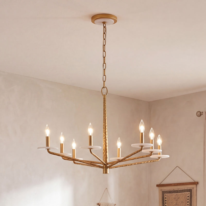 Savoy House Judi 8 Lt Chandelier, Distressed Gold