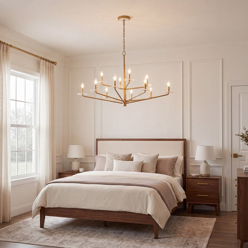 Savoy House Judi 12 Lt Chandelier, Distressed Gold