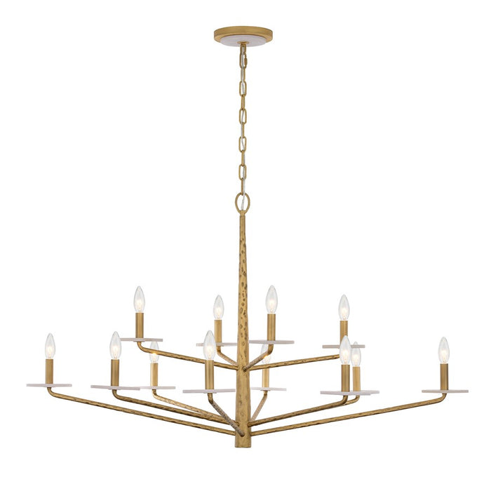 Savoy House Judi 12 Lt Chandelier, Distressed Gold