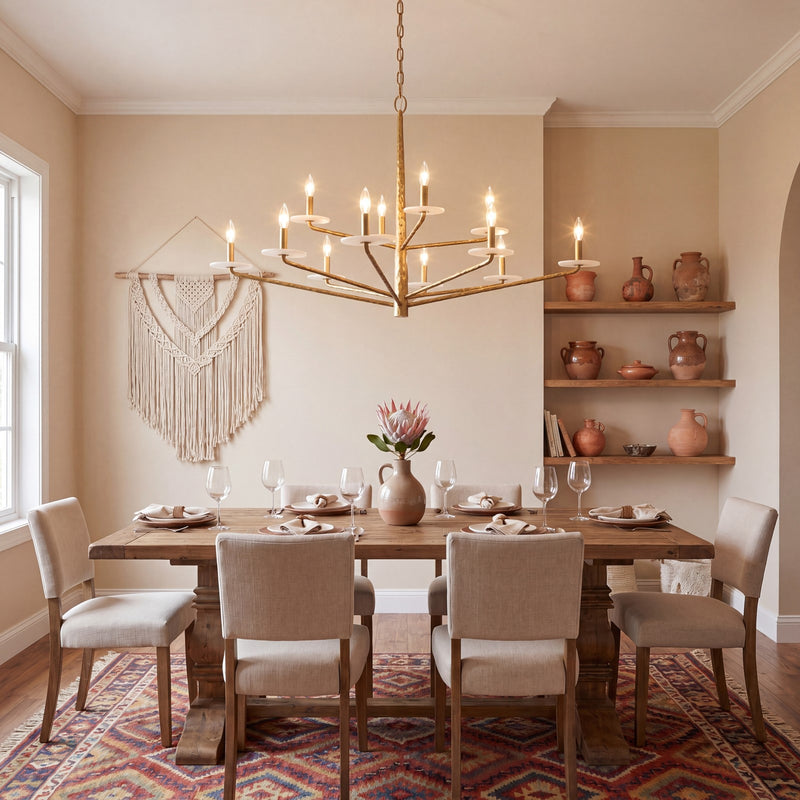 Savoy House Judi 12 Lt Chandelier, Distressed Gold