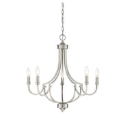 Savoy House Auburn 5-Light Chandelier, Satin Nickel - 1-2005-5-SN
