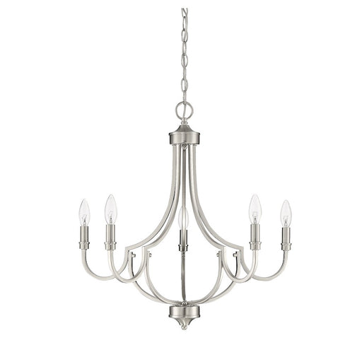 Savoy House Auburn 5-Light Chandelier, Satin Nickel