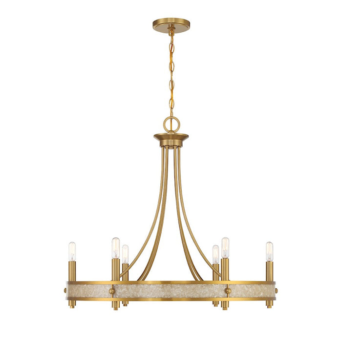 Savoy House Camden 6-Light Chandelier, Warm Brass - 1-2053-6-322