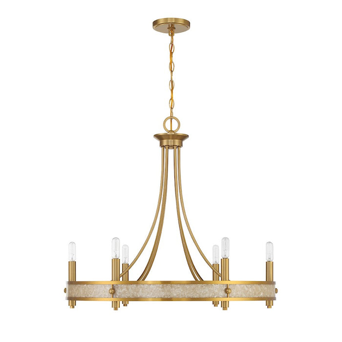 Savoy House Camden 6-Light Chandelier, Warm Brass