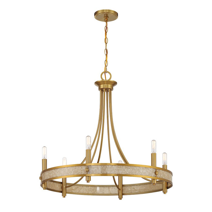 Savoy House Camden 6-Light Chandelier, Warm Brass