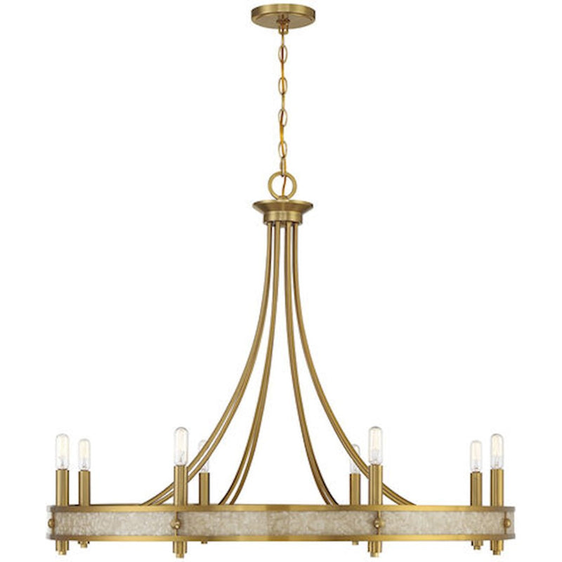 Savoy House Camden 8-Light Chandelier, Warm Brass
