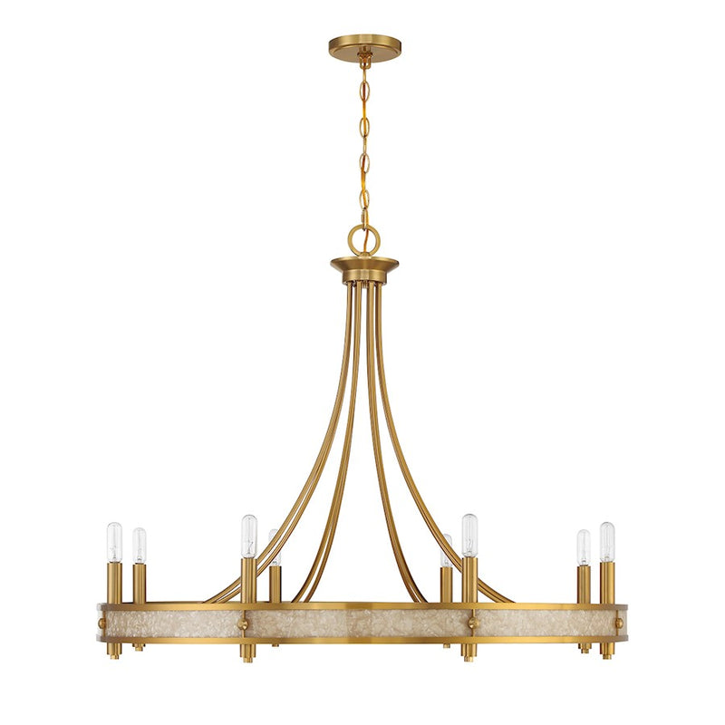 Savoy House Camden 8-Light Chandelier, Warm Brass