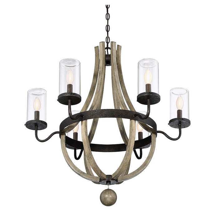 Savoy House Eden 6-Light Outdoor Chandelier, Weathervane