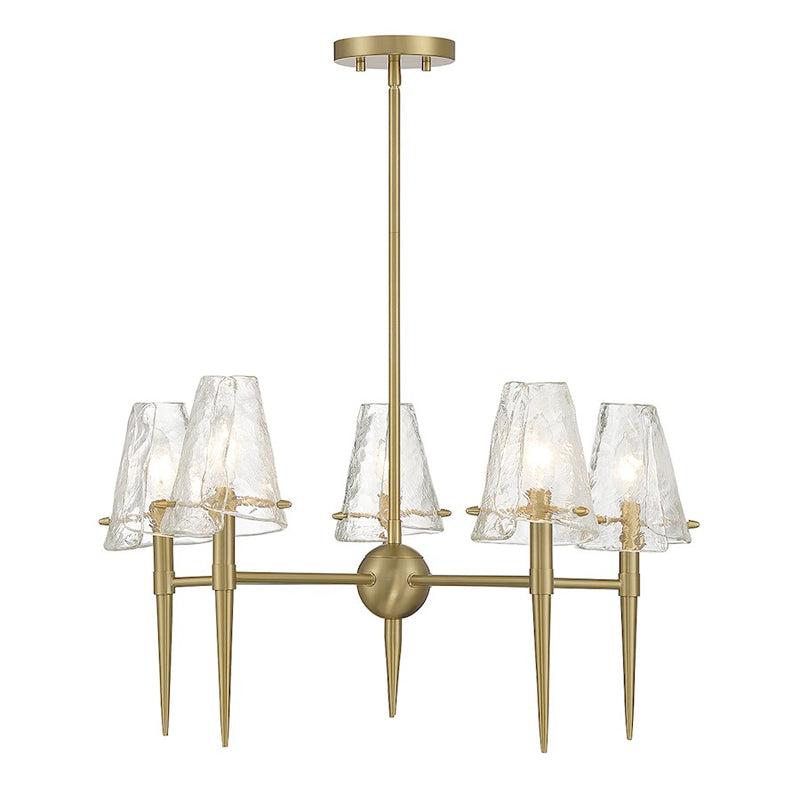 Savoy House Shellbourne 5-Light Chandelier, Warm Brass - 1-2106-5-322