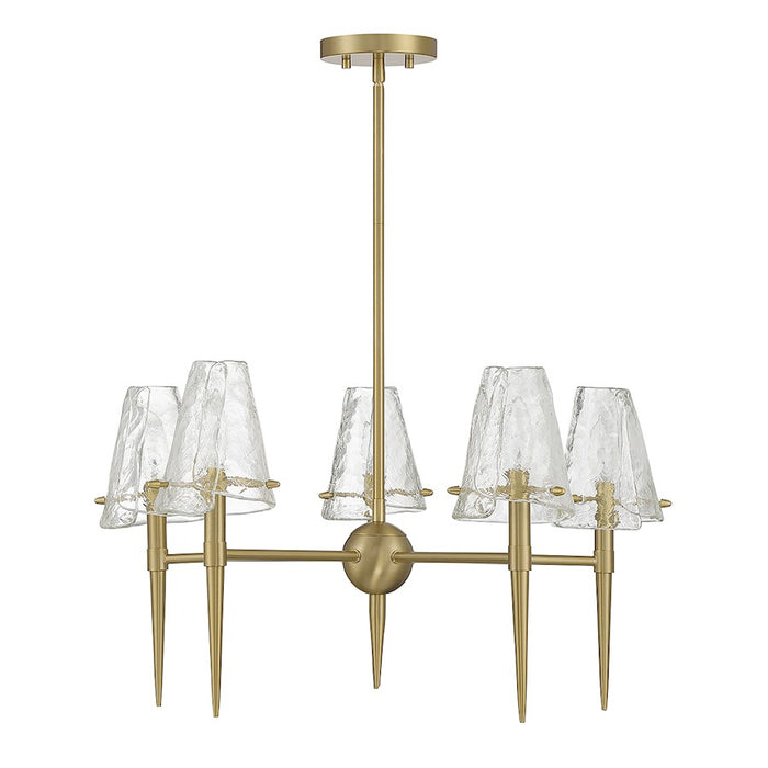 Savoy House Shellbourne 5-Light Chandelier, Warm Brass