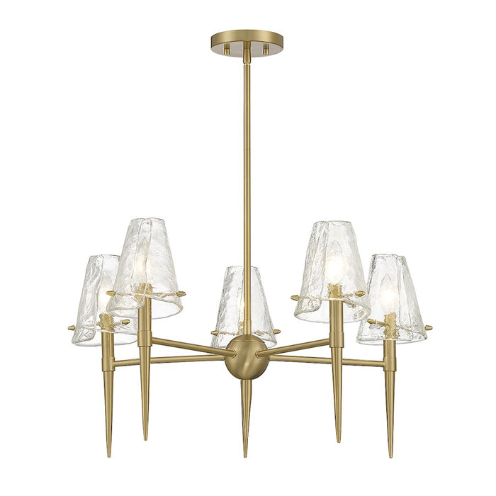 Savoy House Shellbourne 5-Light Chandelier, Warm Brass