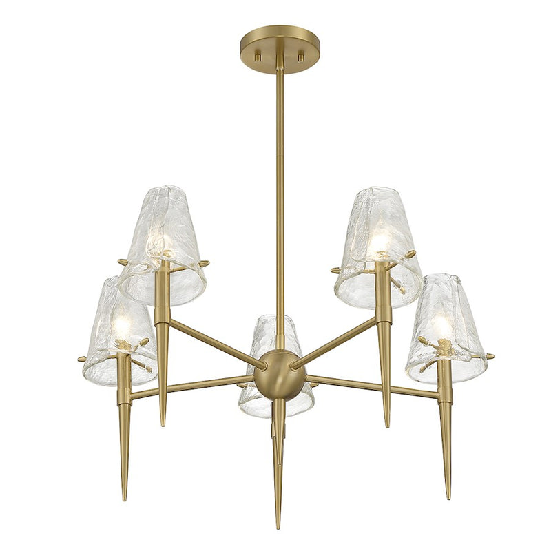 Savoy House Shellbourne 5-Light Chandelier, Warm Brass