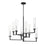 Savoy House Folsom 8Lt Adjustable Chandelier, Black/ Chrome