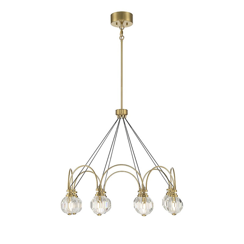 Savoy House Burnham LED Chandelier, Warm Brass