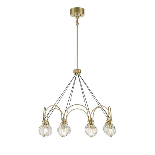 Savoy House Burnham LED Chandelier, Warm Brass