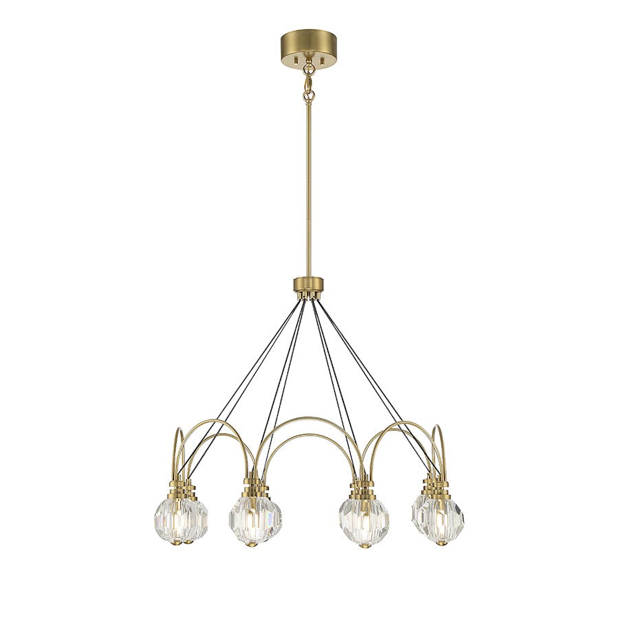 Savoy House Burnham LED Chandelier, Warm Brass
