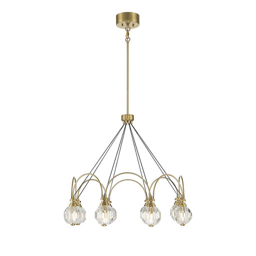 Savoy House Burnham 8-Light LED Chandelier, Warm Brass - 1-2200-8-322