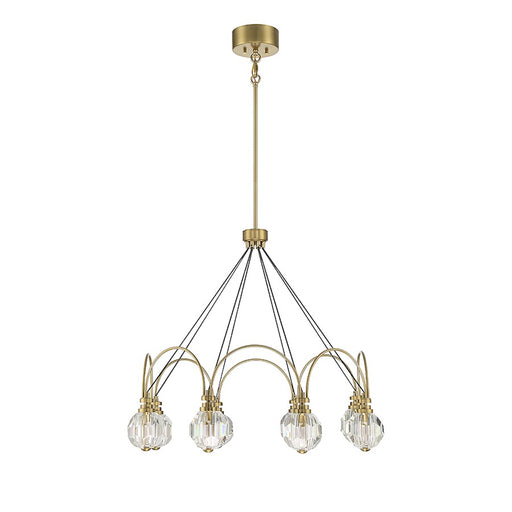 Savoy House Burnham 8-Light LED Chandelier, Warm Brass
