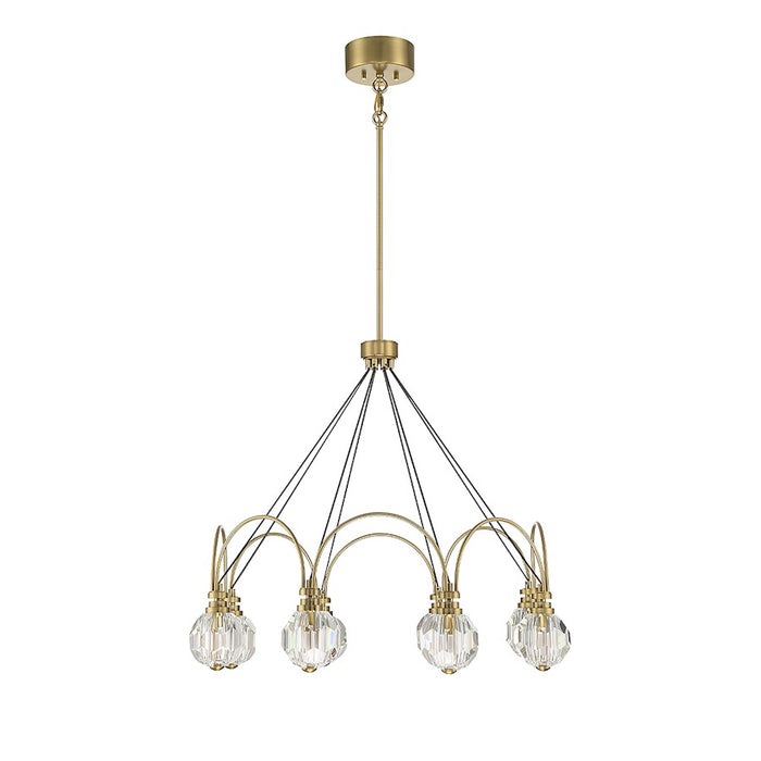 Savoy House Burnham 8-Light LED Chandelier, Warm Brass