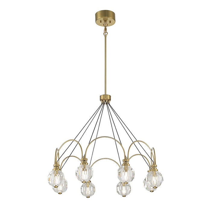 Savoy House Burnham 8-Light LED Chandelier, Warm Brass