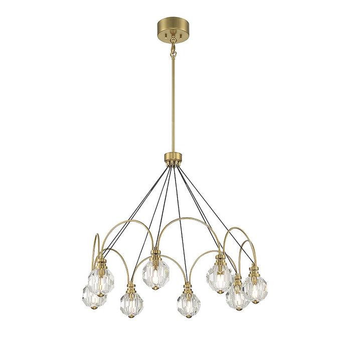 Savoy House Burnham 8-Light LED Chandelier, Warm Brass