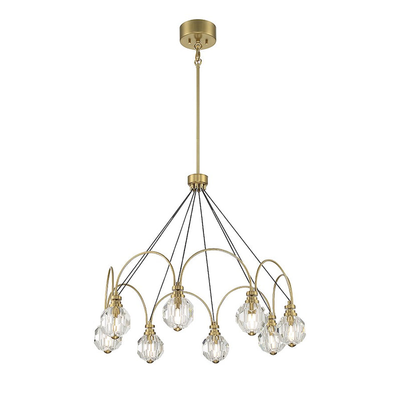 Savoy House Burnham LED Chandelier, Warm Brass