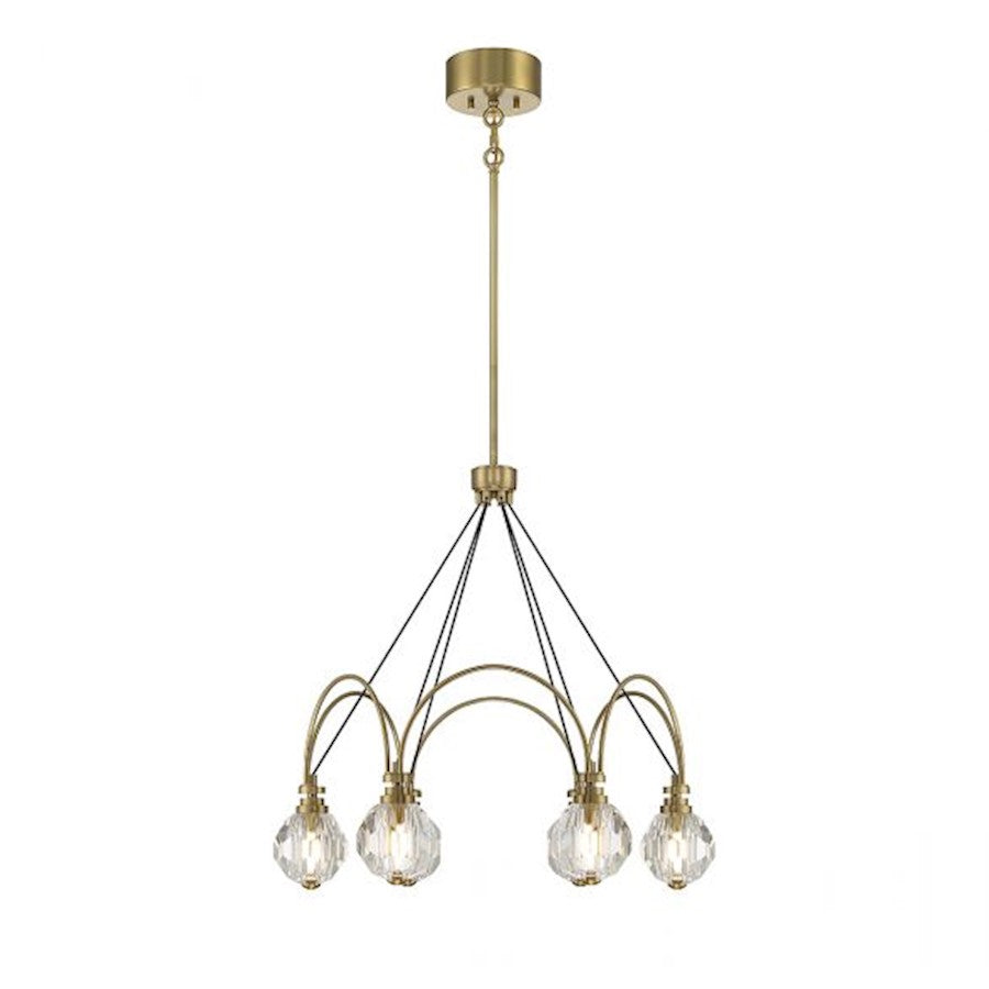 Savoy House Burnham 6-Light LED Chandelier, Warm Brass - 1-2202-6-322