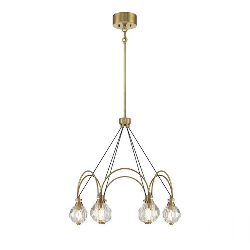 Savoy House Burnham LED Chandelier, Warm Brass