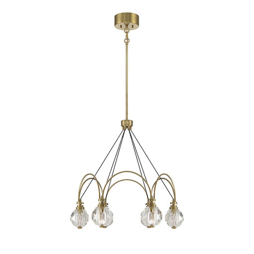 Savoy House Burnham 6-Light LED Chandelier, Warm Brass