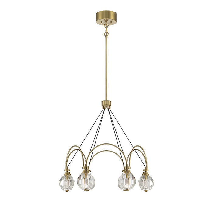 Savoy House Burnham 6-Light LED Chandelier, Warm Brass