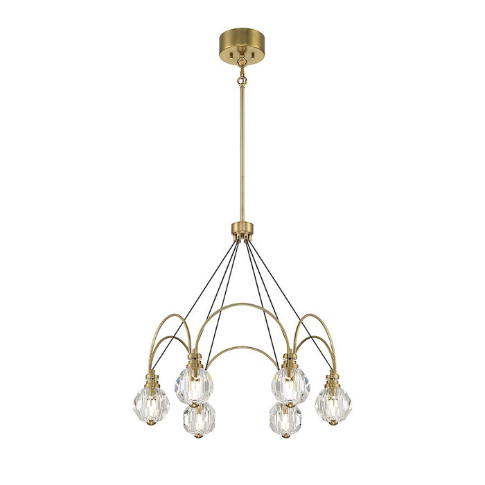 Savoy House Burnham 6-Light LED Chandelier, Warm Brass