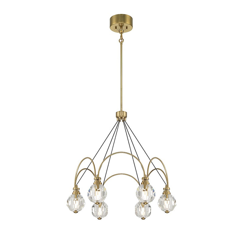 Savoy House Burnham LED Chandelier, Warm Brass