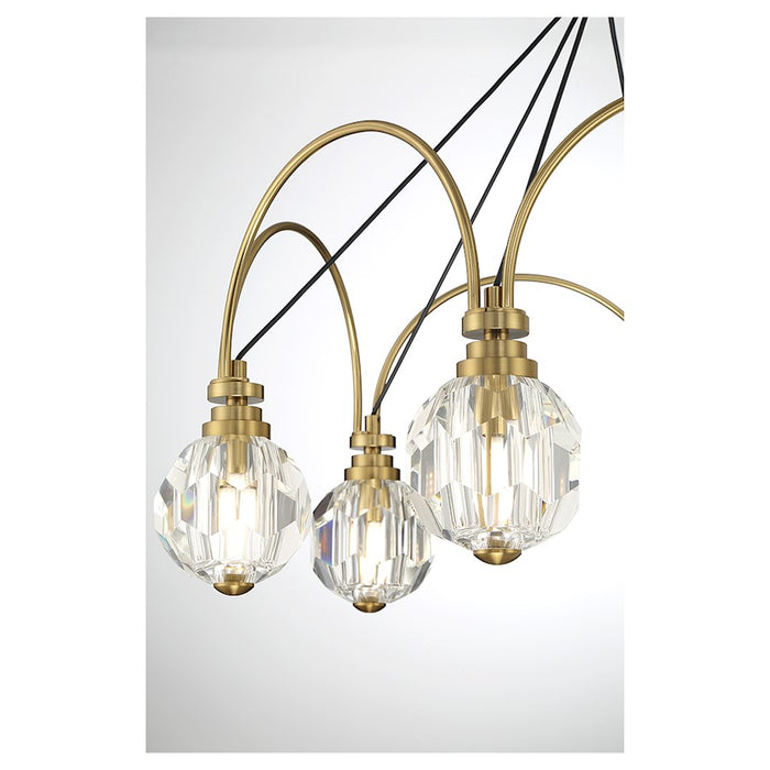 Savoy House Burnham 6-Light LED Chandelier, Warm Brass