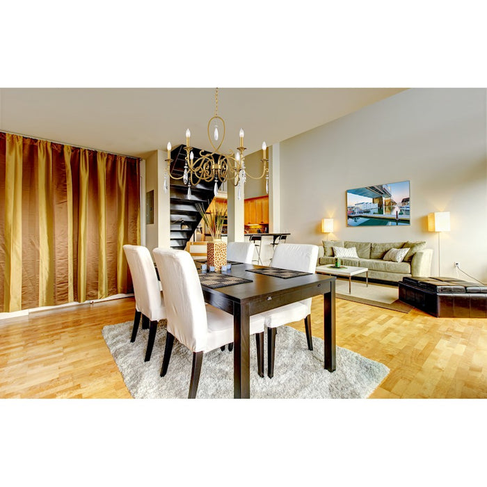 Savoy House Burnham LED Chandelier, Warm Brass