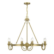Savoy House Sullivan 8-Light Chandelier, Warm Brass - 1-2206-8-322