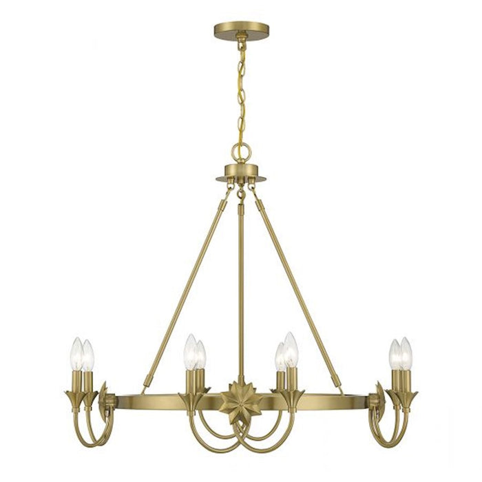 Savoy House Sullivan Chandelier, Warm Brass