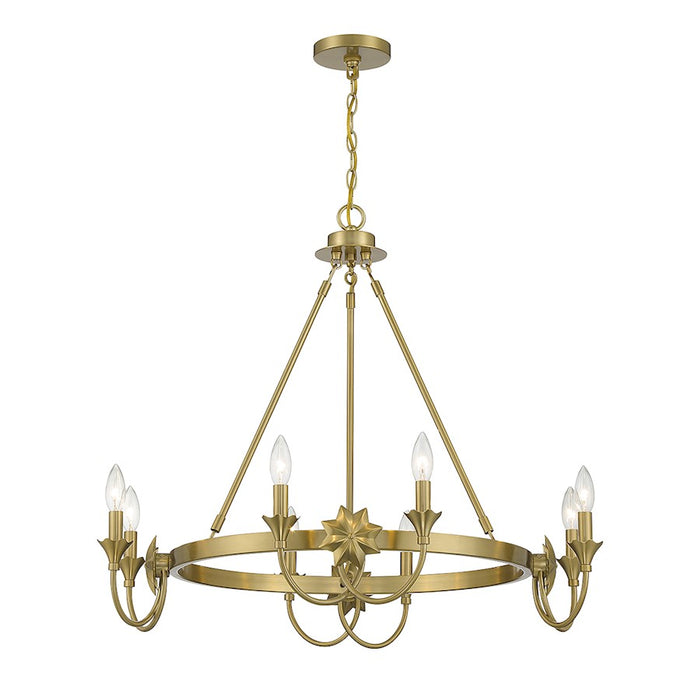 Savoy House Sullivan 8-Light Chandelier, Warm Brass