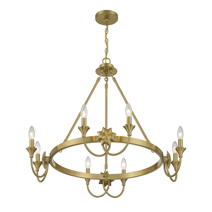 Savoy House Sullivan 8-Light Chandelier, Warm Brass