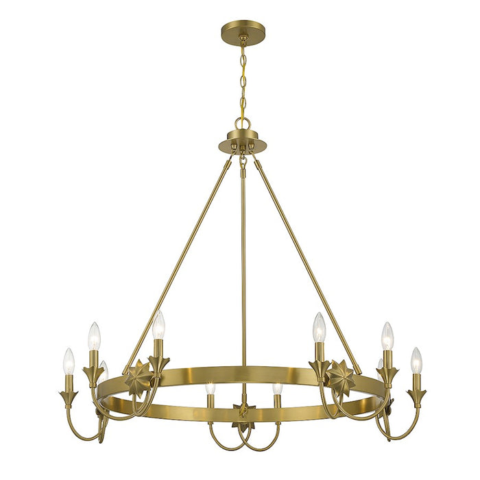 Savoy House Sullivan 10-Light Chandelier, Warm Brass